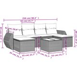  7-dijelni set vrtnih sofa sivi od poliratana | shoptok.hr