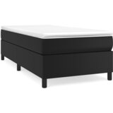 Maison Chic Box spring postelja - Vzmetna postelja z vzmetnico črn 100x200 cm umetno usnje SL12714, (21905514) Cene