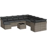  12-dijelni set vrtnih sofa od poliratana s jastucima sivi | shoptok.hr