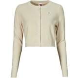Tommy Jeans Telovniki & Jope TJW CRP ESSENTIAL CARDIGAN Bež | Shoptok.si