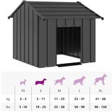 vidaXL Kućica za pse s krovom 85x107x81 cm pocinčani čelik | shoptok.hr