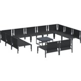 vidaXL Vrtna sedežna garnitura 12 pcs Antracitna Jeklo | Shoptok.si