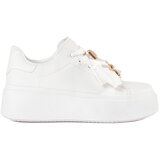 Shelvt White sneakers with gold accessories | shoptok.hr