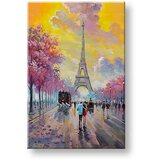  Naslikana slika na platnu sprehod po parizu 1-delna 60x90 cm CFAZH6205E1 Cijene