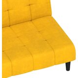vidaXL Kavč dvosed z ležiščem rumen žamet | Shoptok.si