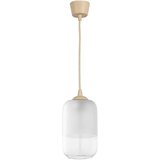 Brilagi LED luster na sajli RETRO GLASS 1xE27/60W/230V prečnik 14 cm bež/bela | Eponuda.com