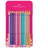  BOJE DRVENE 12BOJA METALNA KUTIJA SPARKLE FABER-CASTELL 201737 | shoptok.hr