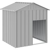  Kućica za pse s krovom svjetlosiva 117 x 103 x 123 cm čelična | shoptok.hr