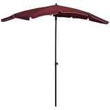  Vrtni suncobran sa stupom 200 x 130 cm bordo | shoptok.hr