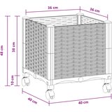  Vrtni saksija s kotačima Bijela 40 x 40 x 48 cm PP | shoptok.hr