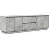 TV ormarić s LED svjetlima siva boja betona 160,5x41x50 cm | shoptok.hr