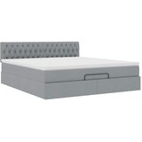  Otomanski krevet s madracem&LED svijetlosivi 180x200cm tkanine | shoptok.hr