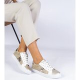 D/CEO marka niezdefiniowana Gold women's sneakers with an animal print Walorin Cene