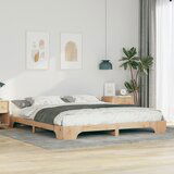 vidaXL Posteljni okvir Rjava 180 x 220 cm Trdna borovina | Shoptok.si