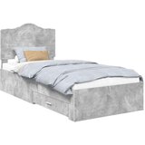  Konstrukcija postelje Betonsko siva 90 x 200 cm Konstruiran les, (5000102479) | Shoptok.si