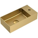 Sapho Umivalnik za WC iz nerjavečega jekla v zlati barvi 36,5x18 cm Aurum – Cene