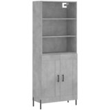  Visoka komoda siva betona 69,5x34x180 cm od konstruiranog drva Slike
