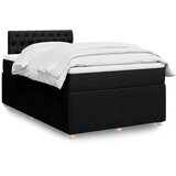 vidaXL Box spring postelja z vzmetnico črna 120x190 cm blago Cene