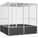  Ptičja kletka antracit 213,5x217,5x211,5 cm pocinkano jeklo | Shoptok.si