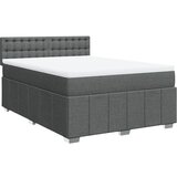 Maison Chic Box spring postelja - Vzmetna postelja z vzmetnico temno siva 140x200 cm blago SL11817, (21904054) | Shoptok.si