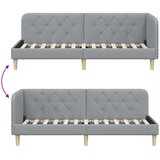  Kutni okvir kreveta Svijetlo siva 80 x 200 cm tkanina | shoptok.hr