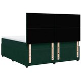  s oprugama i madracem tamnozeleni 180x200 cm baršunasti | shoptok.hr