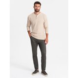 Ombre Men's uniform REGULAR FIT chino pants - khaki | shoptok.hr