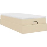  Otomanski okvir kreveta s madraca krem 80x200cm od tkanine | shoptok.hr
