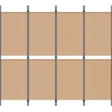  4-panelni pregradni zid Bež 200 x 180 cm Tkanina | Eponuda.ba