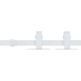 Mini set za klizna vrata ormarića ugljični čelik bijeli 122 cm | shoptok.hr