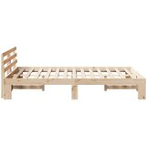  Krevetna konstrukcija Prirodna 120 x 190 cm Čvrsto borovo drvo | shoptok.hr