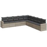  9-dijelni set vrtnih sofa od poliratana s jastucima svjetlosivi | shoptok.hr