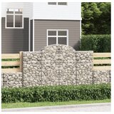  Lučne gabionske košare 2 kom 200x30x120/140cm pocinčano željezo | shoptok.hr