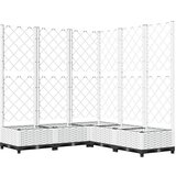 Maison Chic Cvetlično korito - Cvetlični Lonec z oporno mrežo belo 120x120x121,5 cm PP, (21790226) | Shoptok.si