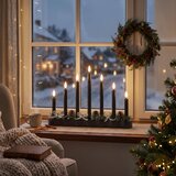 Brilagi LED božićni svećnjak 7xLED/2xAA crna | Eponuda.com