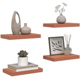  Stenska polica 4 pcs Rdeča 40 x 23,5 x 4 cm Konstruiran les, (5000201190) Slike