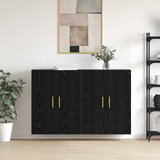 vidaXL Ormarčići montirani na zid 2 pcs Crni hrast 69.5 x 34 x 90 cm Cijene