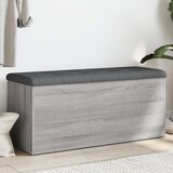  Klupa za cipele siva boja hrasta 102x42x45 cm konstruirano drvo Cijene