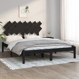  Okvir za krevet crni 140x190 cm od masivnog drva | shoptok.hr