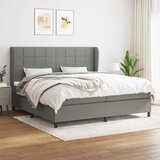 The Living Store Box spring postelja z vzmetnico temno siva 200x200 cm blago - Box Spring Postelja, (21503519) Cene