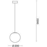 Ideal Lux luster na sajli mapa 1xE27/42W/230V, prečnika 20 cm, bela | Eponuda.com
