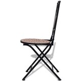 Bistro 3-dijelni bistro set s keramičkim pločicama boje cigle | shoptok.hr