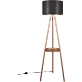 Rjava stoječa svetilka s polico (višina 152 cm) Colette –