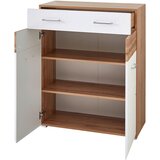 Mömax omara za čevlje funny m, bela, barva hrasta | Shoptok.si