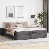  Otomanski okvir kreveta s madracima sivi 200x200cm umjetna koža | Eponuda.com