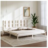  Posteljni okvir bel iz trdnega lesa 180x200 cm 6FT | Shoptok.si