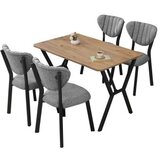 Hanah home Set Trpezarijski sto i 4 stolice Elma Grey Walnut | Eponuda.com
