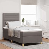  Box Spring postelja z vzmetnico & LED Taupe 80x200 cm Tkanina, (22156518) | Shoptok.si