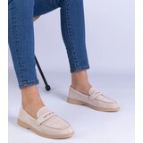 Gemre Beige classic perforated eco-suede loafers Argossa | shoptok.hr