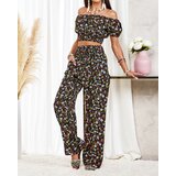 Resti Black two-piece women's floral set | Shoptok.si